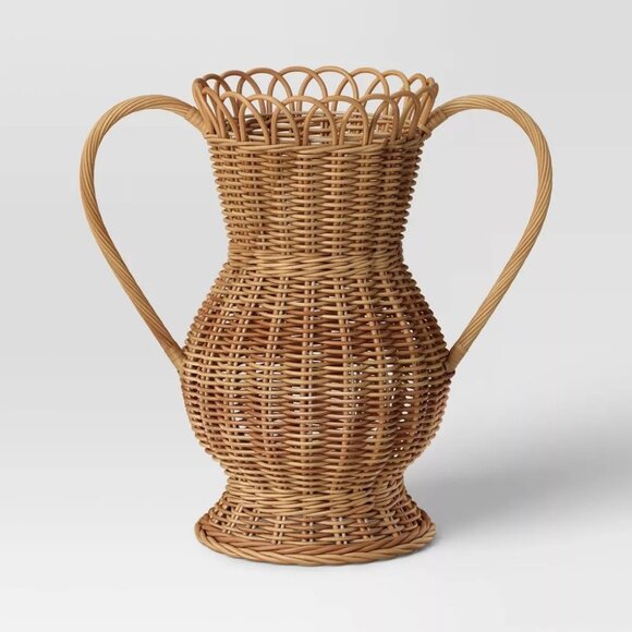 Coastal Large Rattan Vase Natural - Threshold - Target 2025 - Picture 1 of 4
